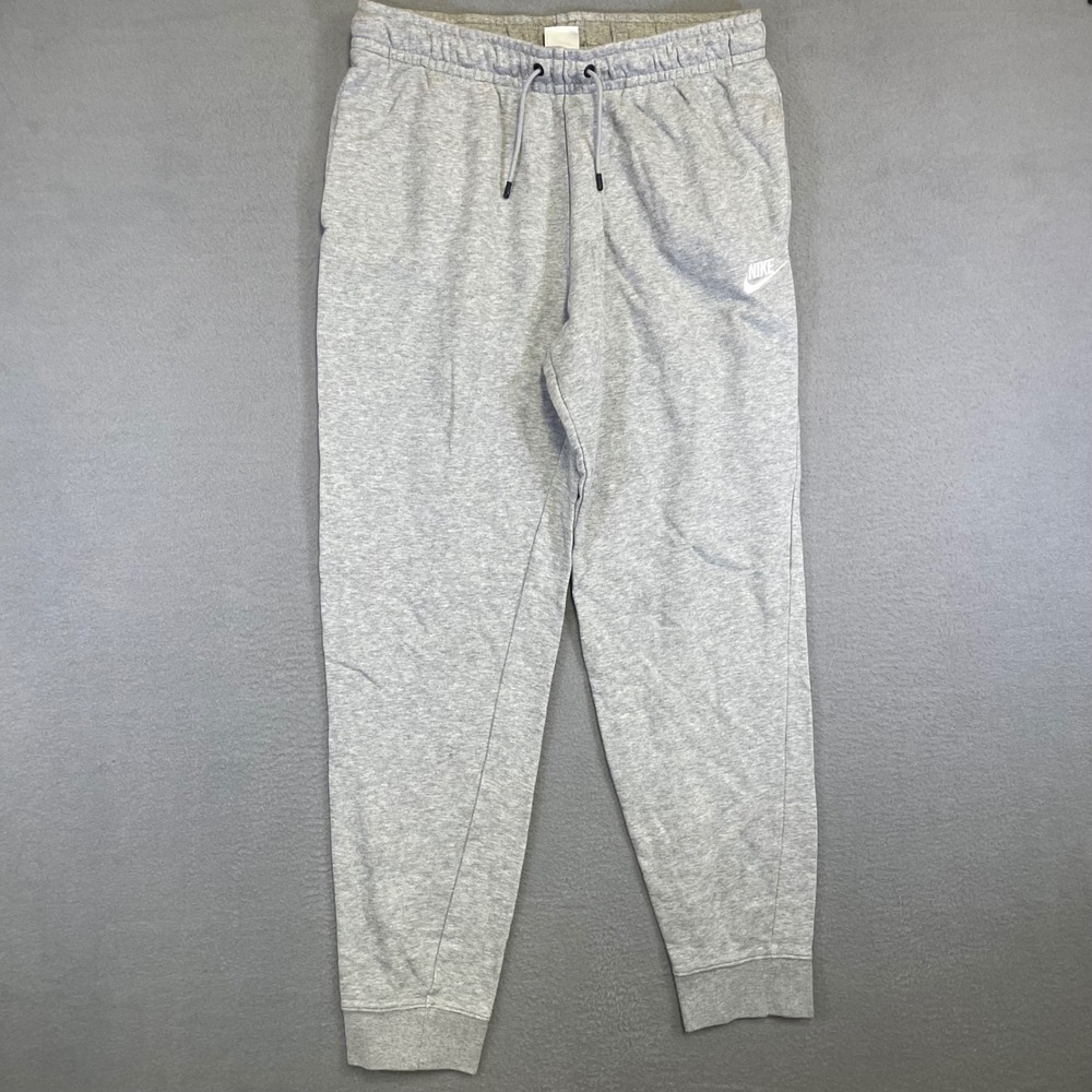 Nike Sportswear Essential Fleece Joggers Women Large Gray Tapered BV4095-063